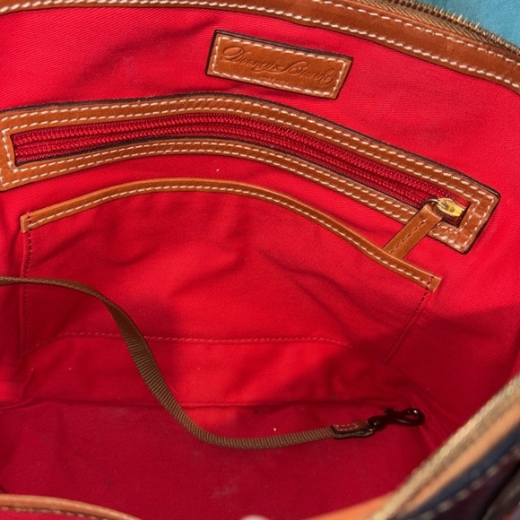 Dooney Bourke   Dome top satchel pebble, leather black/cinnamon, brown  trim EUC - Picture 15 of 17